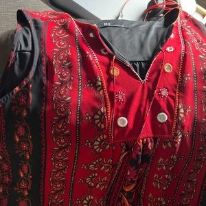 Red/black pretty sleeveless dress